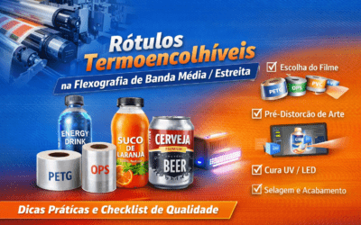 Rótulos Termoencolhíveis na Flexografia Banda Estreita: Guia Técnico Completo
