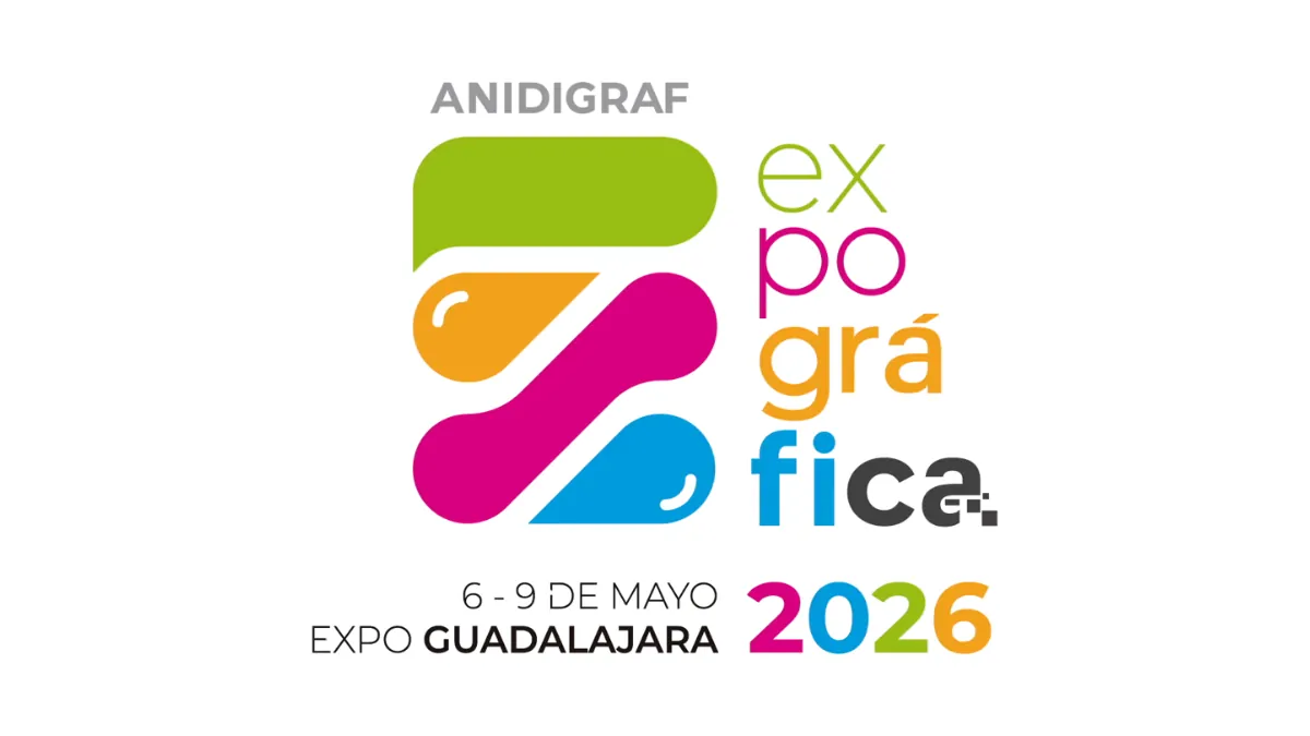 Expográfica 2026 – Feira de Artes Gráficas do México (1) Logo e fachada da Expográfica 2026, principal feira de artes gráficas do México no Expo Santa Fe