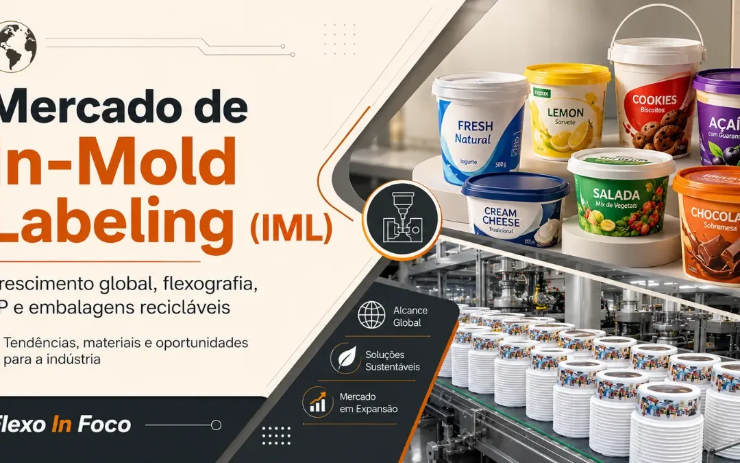 Mercado de In Mold Labeling (IML): crescimento, flexografia, materiais e oportunidades para embalagens