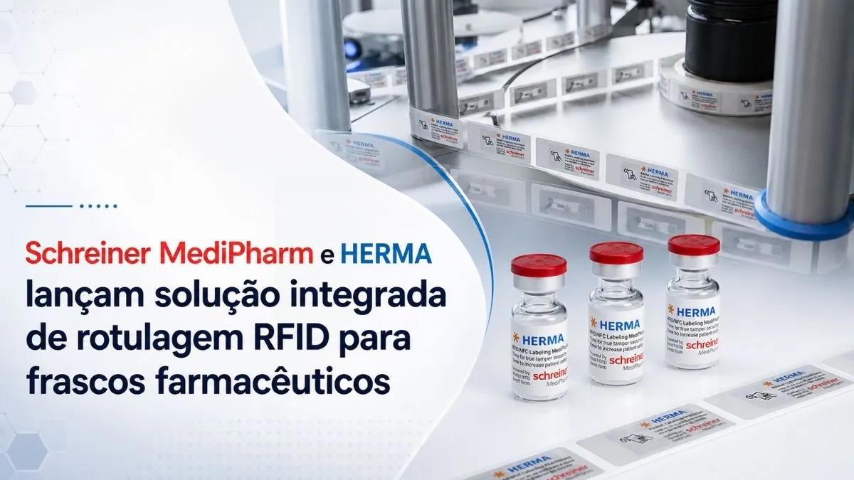 Schreiner MediPharm e HERMA – Etiquetagem RFID para frascos com zero quebra Solução integrada de etiquetagem RFID para frascos da Schreiner MediPharm e HERMA na interpack 2026
