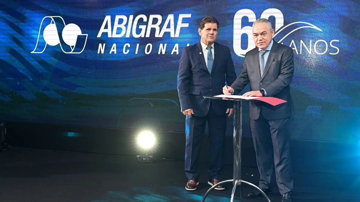 Abigraf Nacional incorpora Andigraf – unificação do setor gráfico Logotipo institucional da Abigraf Nacional e da Andigraf representando a incorporação e a unificação do setor gráfico brasileiro.
